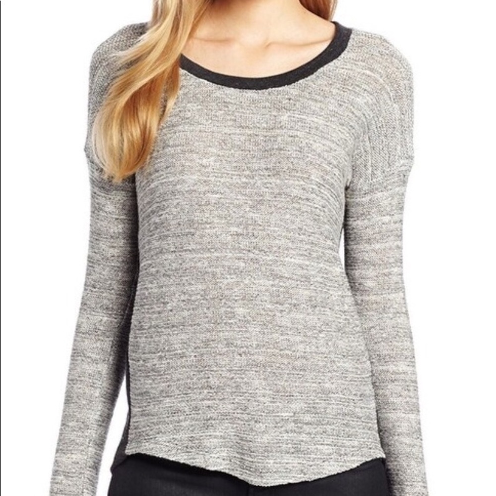 Splendid Scoop Neck Shimmer Knit Sweater